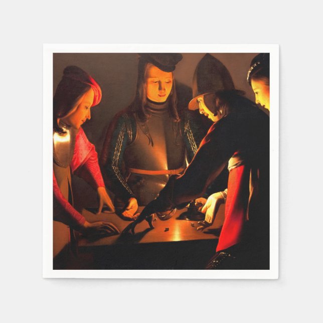 Georges de la Tour - Dices Players Pappersservett (Framsidan)