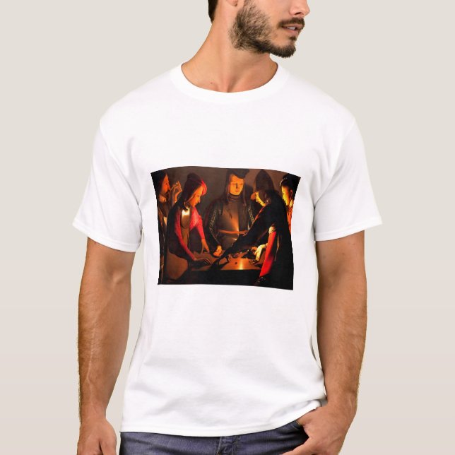 Georges de la Tour - Dices Players T Shirt (Framsida)