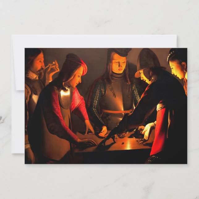 Georges de la Tour - Dices Players Tack Kort (Framsida)