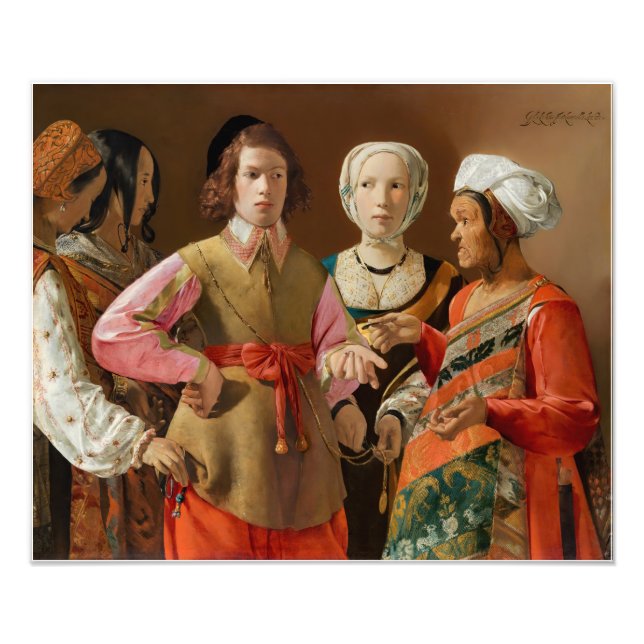 Georges de la Tour - Fortune Teller Fototryck (Framsidan)