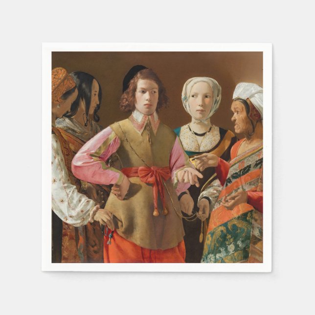 Georges de la Tour - Fortune Teller Pappersservett (Framsidan)