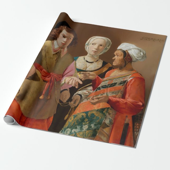 Georges de la Tour - Fortune Teller Presentpapper (Utrullad)