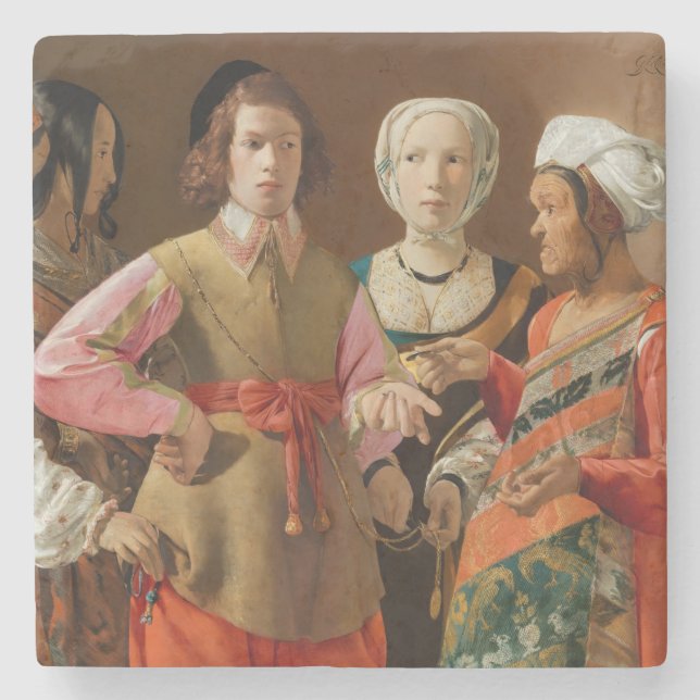 Georges de la Tour - Fortune Teller Stenunderlägg (Framsidan)