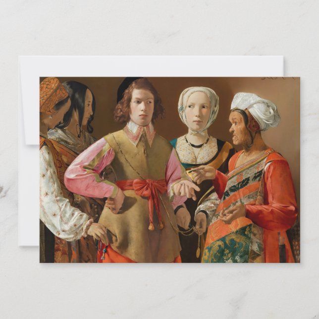 Georges de la Tour - Fortune Teller Tack Kort (Framsida)