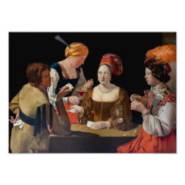 Georges de la Tour - Fusk med ruter ess Fototryck