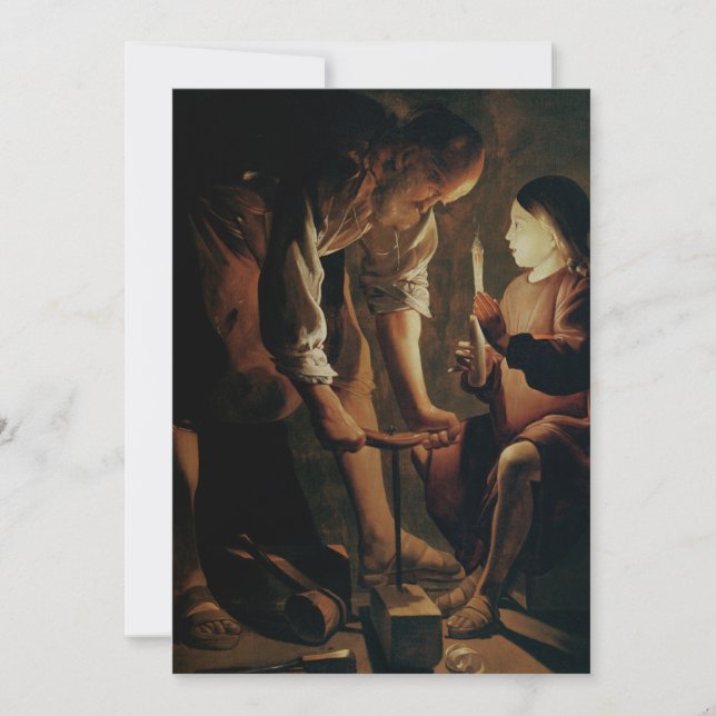 Georges de La Tour - Joseph the Carpenter Inbjudningar (Framsida)