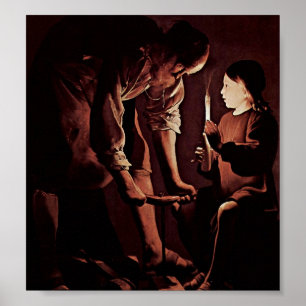 Georges de La Tour - St Joseph som carpenter Poster