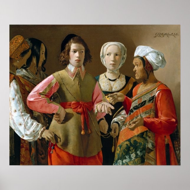 Georges de La Tour the Fortune-Teller Poster (Framsidan)