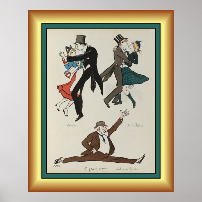 Georges Goursat ~ Paris Belle Époque ~1913 ~ Post Poster (Framsidan)