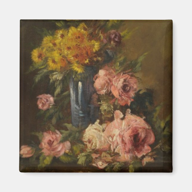 Georges Jeannin Vintage Flower Hello Life Magnet (Framsidan)