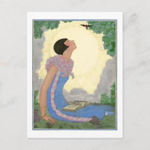 Georges Lepape Vintage Deco Mode Springtime Vykort