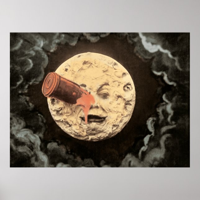 Georges Melies film Le voyage dans la lune Poster (Framsidan)