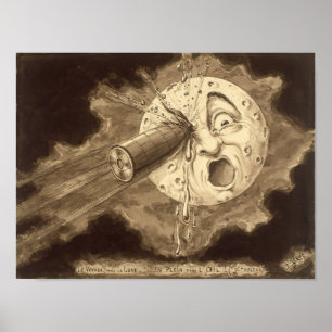 Georges Méliès - Le Voyage dans la lune - 1902 Poster
