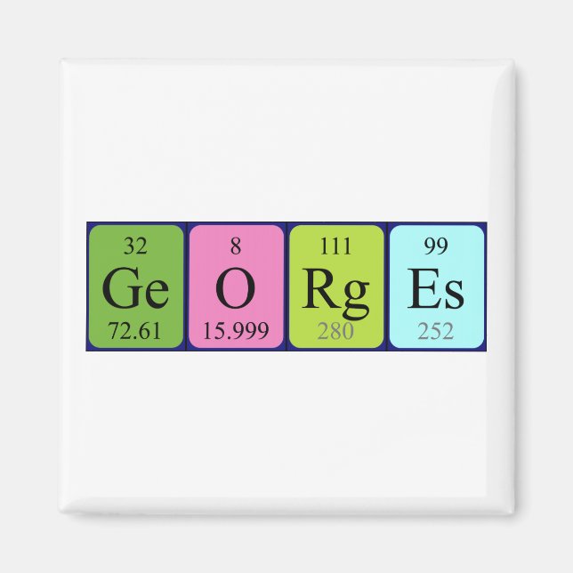Georges Perioes bord namn magnet (Framsidan)