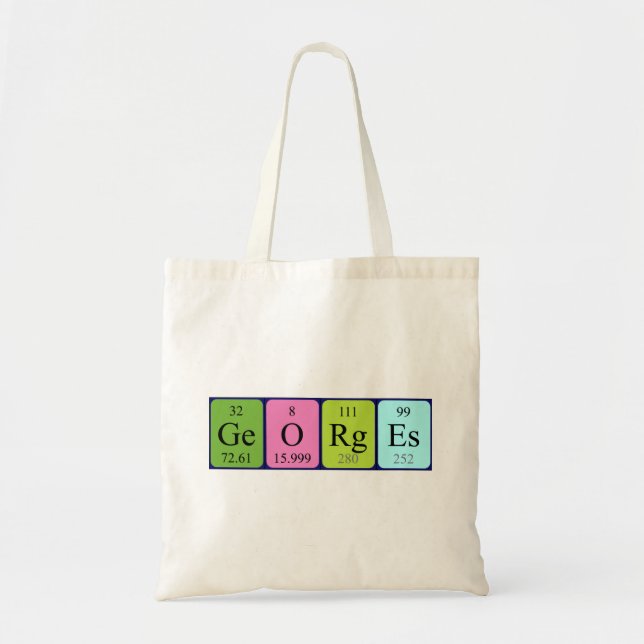 Georges Perioes bord namn tote bag Tygkasse (Framsidan)