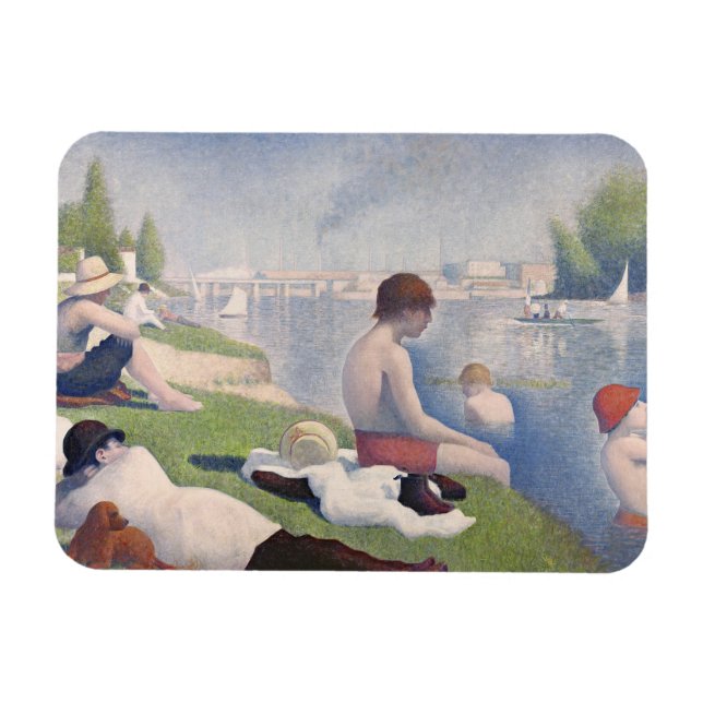 Georges Pierre Seurat | Bröder vid Asni � res 1884 Magnet (Horisontell)