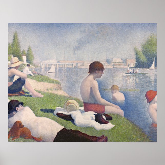 Georges Pierre Seurat | Bröder vid Asni � res 1884 Poster (Framsidan)