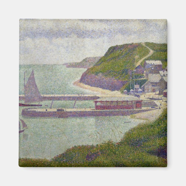 Georges Pierre Seurat | Hamn i hamn-en-Bessin Magnet (Framsidan)