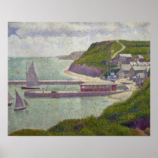 Georges Pierre Seurat | Hamn i hamn-en-Bessin Poster (Framsidan)