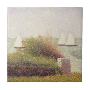 Georges Pierre Seurat La Rade de Grandcamp Kakelplatta