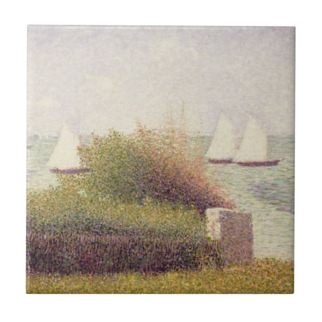 Georges Pierre Seurat | La Rade de Grandcamp Kakelplatta (Framsidan)