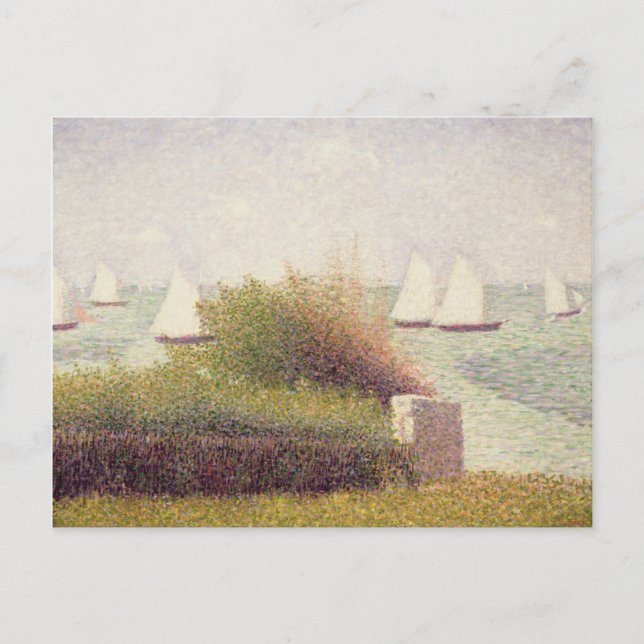 Georges Pierre Seurat | La Rade de Grandcamps Vykort (Framsida)