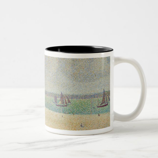 Georges Pierre Seurat | Le Crotoy tittar Upstream Två-Tonad Mugg (Höger)