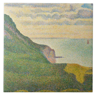Georges Pierre Seurat Sjölandskap i hamn-en-Bess Kakelplatta