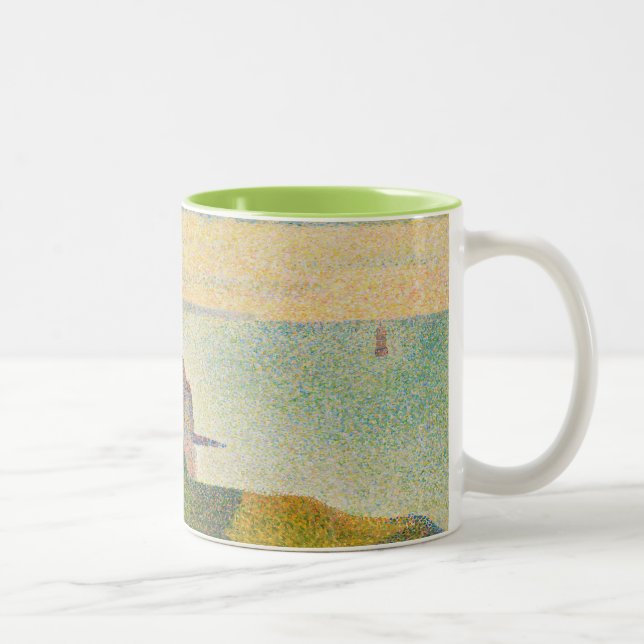 Georges Pierre Seurat | sjölandskap på Två-Tonad Mugg (Höger)
