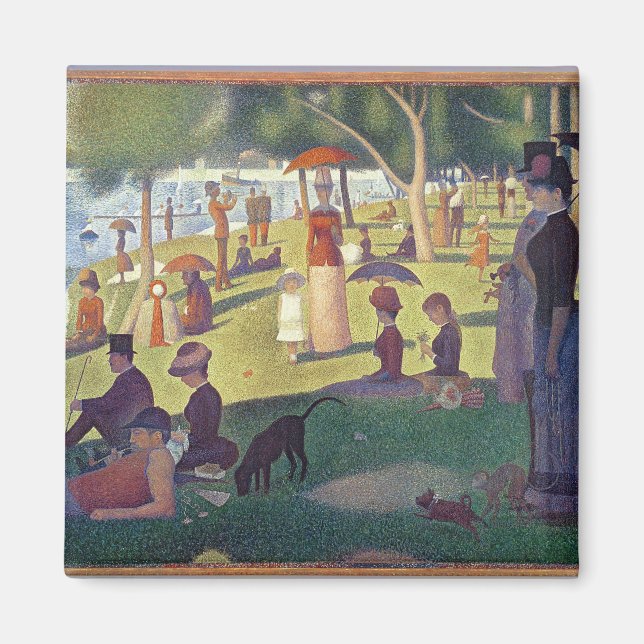 Georges Pierre Seurat | Söndag Aktiv eftermiddag Magnet (Framsidan)