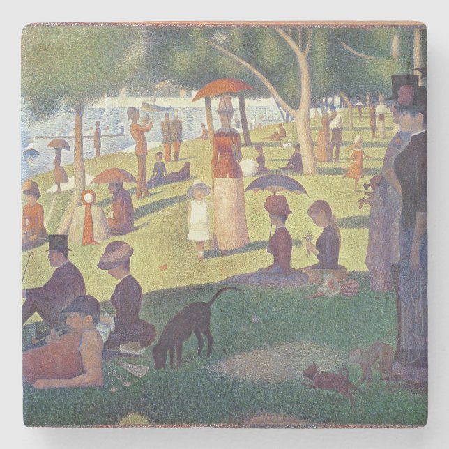 Georges Pierre Seurat | Söndag Aktiv eftermiddag Underlägg Sten (Framsidan)