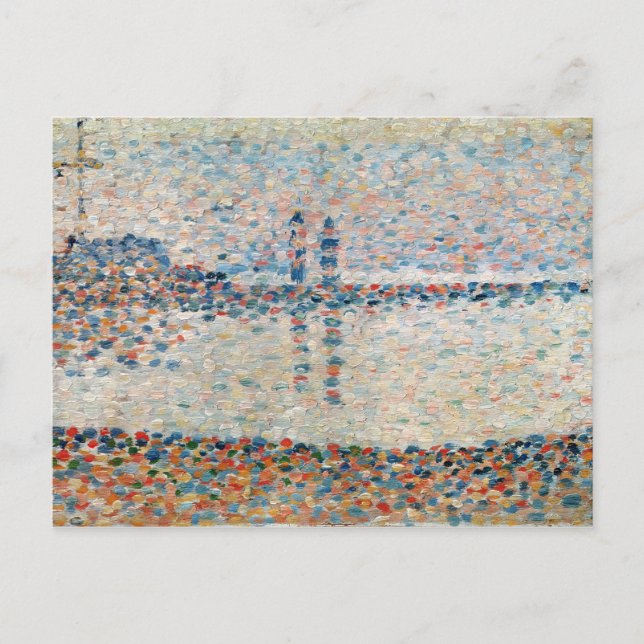 Georges Pierre Seurat | Studie för 'Kanalen vid  Vykort (Framsida)