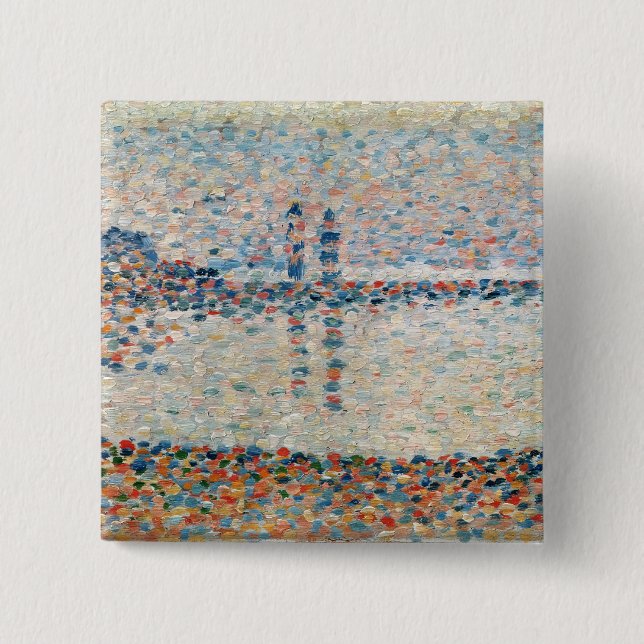 Georges Pierre Seurat | studie för 'kanalisera på Knapp (Framsida)