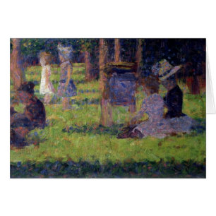 Georges Pierre Seurat   Undersökning för "A Söndag Hälsningskort