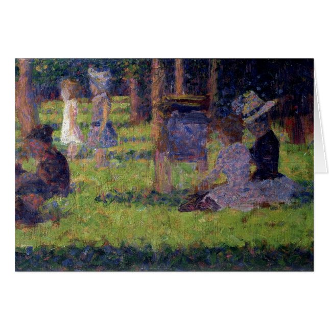 Georges Pierre Seurat | Undersökning för "A Söndag Hälsningskort (Framsidan Horizontal)