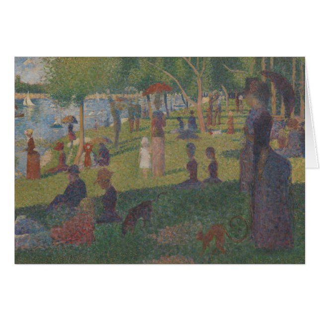 Georges Pierre Seurat | Undersökning för A Söndag  Hälsningskort (Framsidan Horizontal)