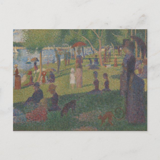 Georges Pierre Seurat | Undersökning för A Söndag  Vykort (Framsida)