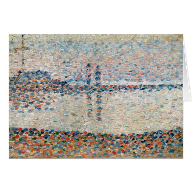 Georges Pierre Seurat | Undersökning för "Kanalen  Hälsningskort (Framsidan Horizontal)