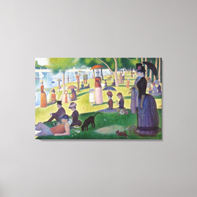 Georges Seurat - A Söndag på La Grande Jatte Canvastryck (Framsida)