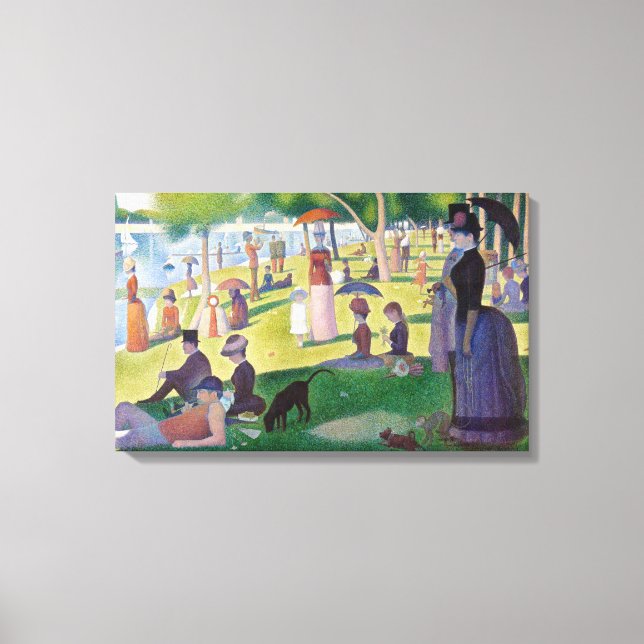 Georges Seurat - A Söndag på La Grande Jatte Canvastryck (Framsida)