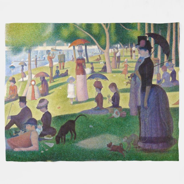 Georges Seurat - A Söndag på La Grande Jatte Fleecefilt (Framsidan (Horisontell))