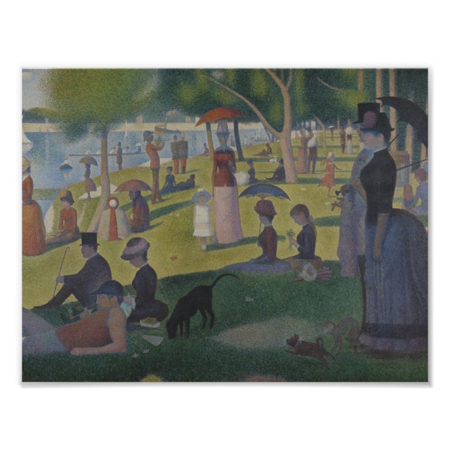 Georges Seurat - A Söndag på La Grande Jatte Fototryck (Framsidan)