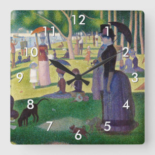 Georges Seurat - A Söndag på La Grande Jatte Fyrkantig Klocka