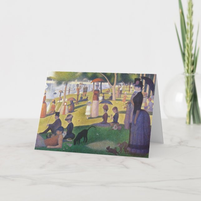 Georges Seurat - A Söndag på La Grande Jatte Helgkort (Framsida)