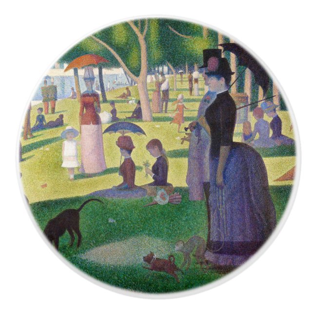 Georges Seurat - A Söndag på La Grande Jatte Knopp (Framsidan)