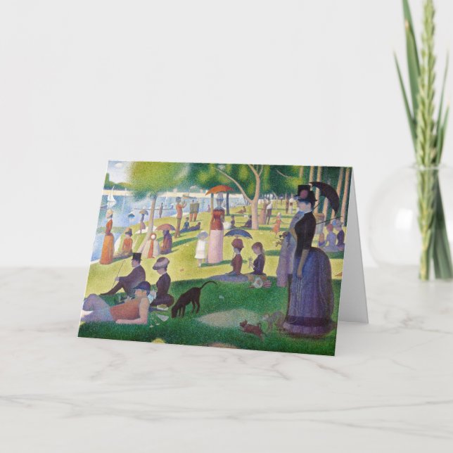 Georges Seurat - A Söndag på La Grande Jatte Kort (Framsida)