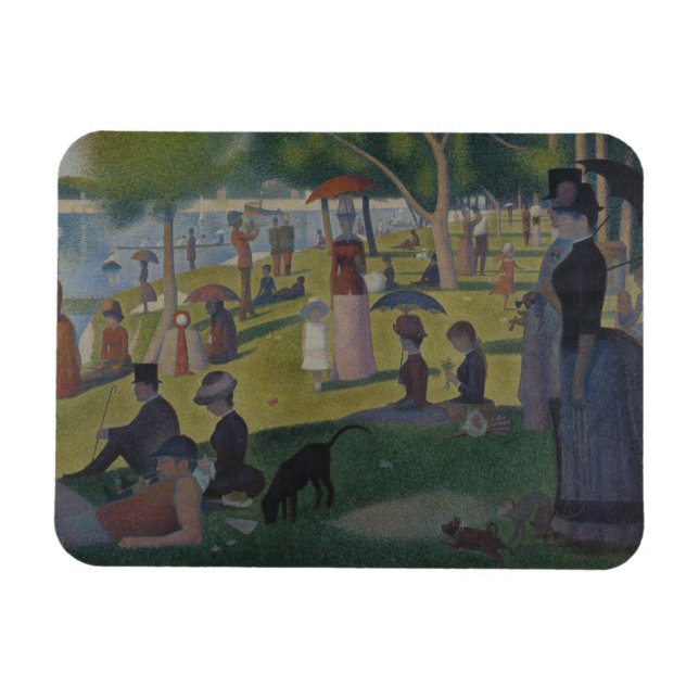 Georges Seurat - A Söndag på La Grande Jatte Magnet (Horisontell)