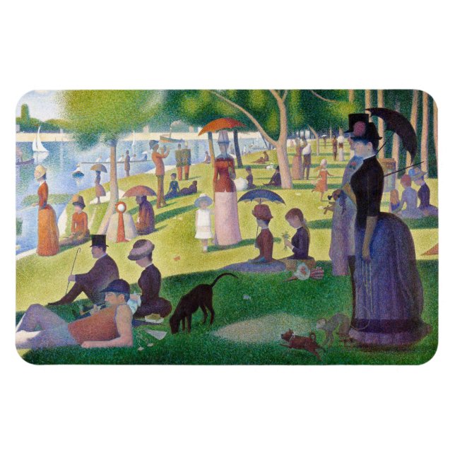 Georges Seurat - A Söndag på La Grande Jatte Magnet (Horisontell)