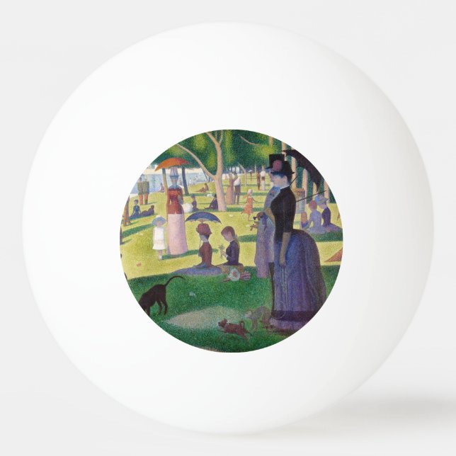 Georges Seurat - A Söndag på La Grande Jatte Pingisboll (Framsidan)