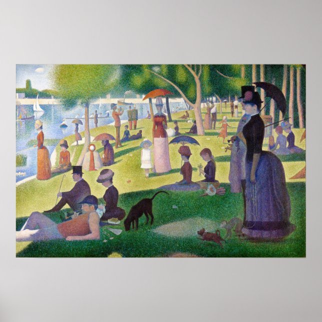 Georges Seurat - A Söndag på La Grande Jatte Poster (Framsidan)